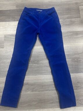 Lands End midrise blue corduroy pants size 6